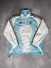 Argentinien Adidas Jacke Vintage Retro Training Top AFA Weiß Himmelblau Größe L