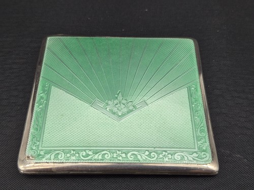 Sterling silber puderdose - silber,