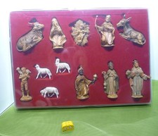 Alte Krippenfiguren Vintage 12 Figuren / Tiere .......Personen Höhe ca.  11 cm