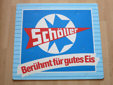 altes original Schöller - Berühmt für gutes Eis - Werbeschild Kunststoff 57x53cm