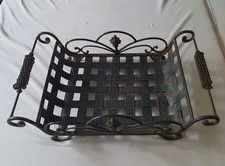KAMINHOLZKORB OBSTKORB KAMINHOLZ P BRENNHOLZ SCHMIEDEEISEN EISEN 30x50cmöö