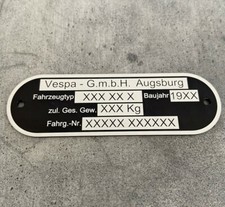 Typenschild geeignet für