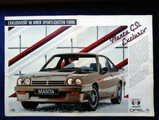 Opel Manta B GSi Exclusiv, originale Werbung 1986, Mexico  Großformat DIN-A-3!!!