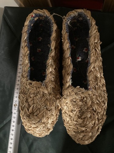 Strohschuhe unikat da - unikat,