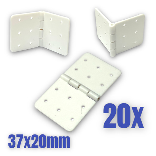 20x nylon scharnier 37x20 - nylon,