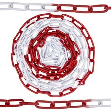 Absperrkette rot weiß - absperrkette, rot-weiß