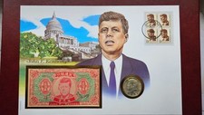 Banknotenbrief USA John F. Kennedy Hell Note Kassenfrisch 1/2 Dollar Münze
