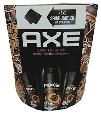 1x Geschenkset Herren Axe Dark Temptation mit Deo, Duschgel und Sporthandtuch