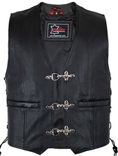 Bikerweste Lederweste Rockerweste Lederkutte Kutte Chopperweste Clubweste