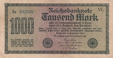 Banknote Deutschland - Weimarer Republik - Reichsbanknote - 1000 Mark - 1922