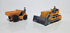 Wiking H0 1:87 2x BAUSTELLEN Fahrzeuge PLANIERRAUPE SCHÜTTER ORANGE MIT FIGUREN