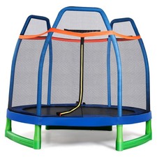 7FT Kids Trampoline W/Safety