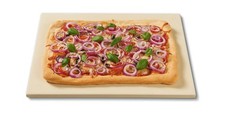 GRILLMEISTER Pizzastein wärmespeichernd eckig Backstein Pizzablech