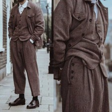 Herrenanzug Braun Einreihige