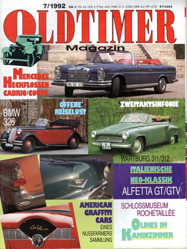 Oldtimer magazin 1992 - oldtimer, 7/1992