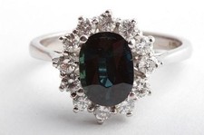 Saphir Brillant Diamant Ring