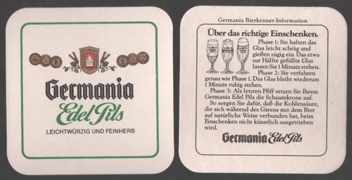 Alter bierdeckel germania - bierdeckel,