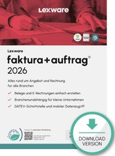 Lexware faktura+auftrag 2026 ABO-Lizenz 1PC (Win 10/11) 1 Jahr Laufzeit ESD
