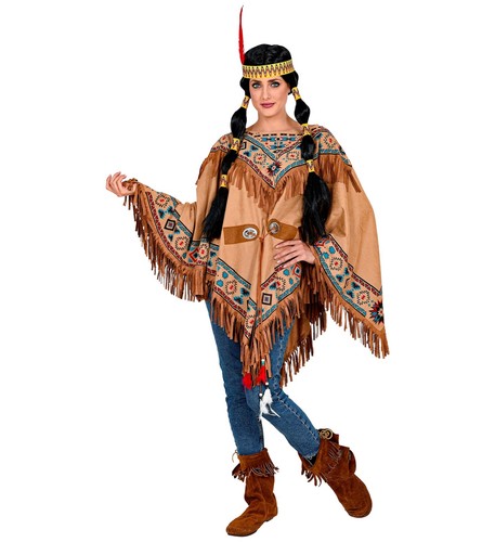 Indianerin indianer poncho - indianer,