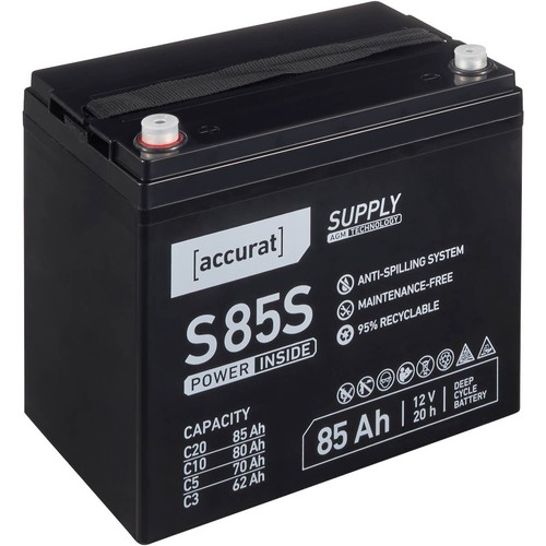 Solarbatterie agm 12v - solarbatterie, 85ah