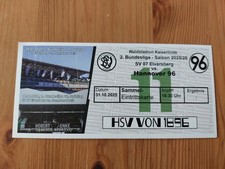 Fan Sammler Ticket 2.Bundesliga 2025/26 SV Elversberg vs Hannover 96