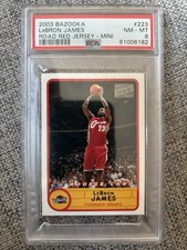 2003 Bazooka Mini #223 Lebron James Red Jersey RC PSA 8