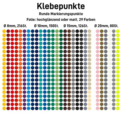 Klebepunkte markierungspunkte - klebepunkte,