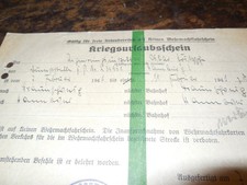 Kriegsurlaubsschein vom