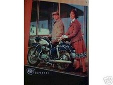Altes Reklame Blechschild Oldtimer NSU Super Max Motorrad