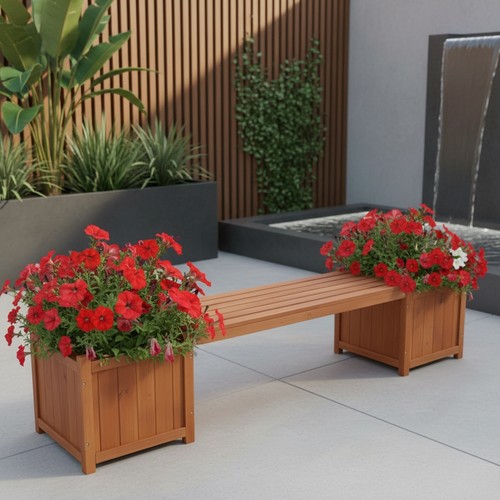 Gartenbank braun mit - mit, 2