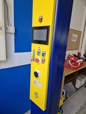 Palettenwickelmaschine, blau gelb gebraucht kostengünstig