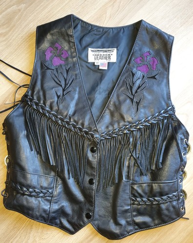 Weste jacke leder dallas - jacke,