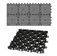 8x Rasengitter 50x50cm schwarz Kies Waben Rasen Steine Paddock Platten Matten