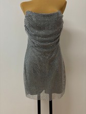 ZARA Minikleid mit Glitzer – Schulterfrei, Größe M, elegant