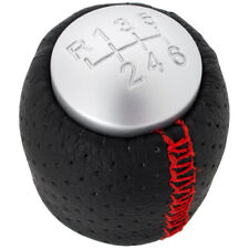 Schaltknauf Schwarz Naht Rot