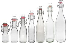 12 x Bügelflaschen Glasflaschen mit Bügel Bügelverschluss Drahtbügelflasche