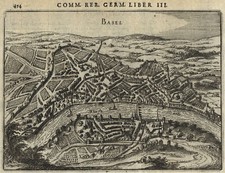 Basel Original Kupferstich Bertius 1616