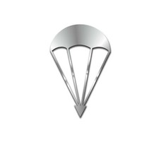 Fallschirm Rundkappe Silber Fallschirmjäger FschJg Aufkleber 10x6cm#A5449