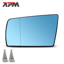 Spiegelglas Links Asphärisch Beheizbar Elektrisch Blau für Mercedes W202 S210