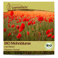 BIO Mohnblume Samen rote