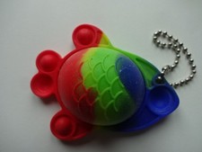 Schlüsselanhänger / Mehrfarbiger Tintenfisch  -ca 70 mm lang