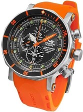 VOSTOK EUROPE Lunokhod 2 Herren Uhr Alarm Chronograph Chrono Silikon Armband