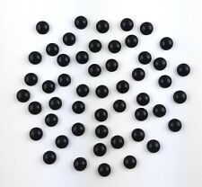 Halbperlen rund 7 mm schwarz