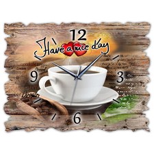 BM Holz Wanduhr leise lautlos