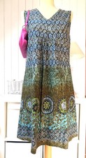 Peter Hahn green cotton Kleid