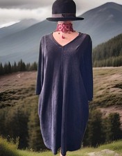 Gudrun Sjöden L 44 46 48 Tunika Velourskleid Samtkleid Nicki Hippie Boho  Öko