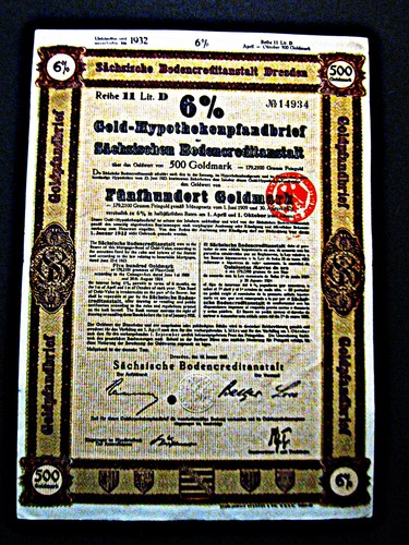 Dresden 500 goldmark 1927 - dresden,