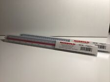 P033 Dreikant-Maßstab 2 x RUMOLD, 150, Architect 1, Lineal, Reduktionsmaßstab