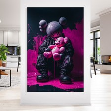 Wandbild Kaws and the Teddy