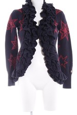 KHUJO Strick Cardigan Damen Strickbekleidung Gr. DE 36 dunkelblau-dunkelrot